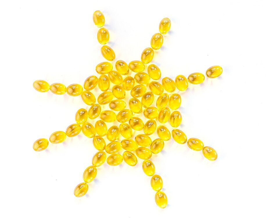Creative,Concept,Vitamin,D3,,Sunshine,Vitamin.,Capsules,Are,Laid,Out